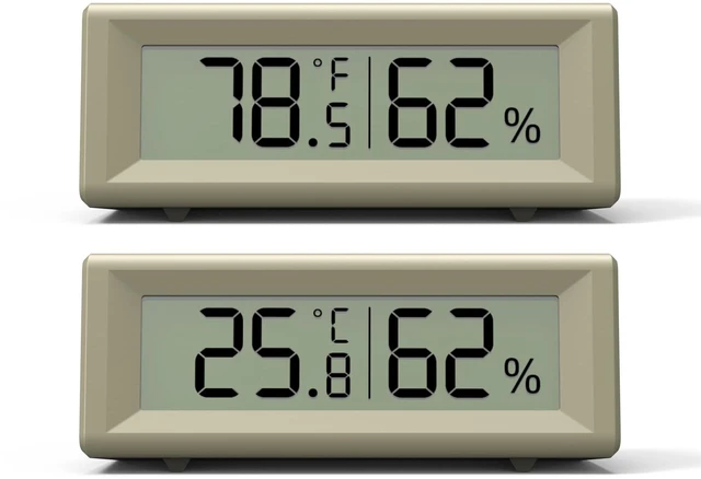 Main image of Small Digital Hygrometer, Humidity Meter, Indoor Thermometer, Room Temperature and Humidity Monitor, Gauge with Accurate Sensor, for House, Home, Baby Room, Greenhouse, Humidor, Incubator, Reptiles
