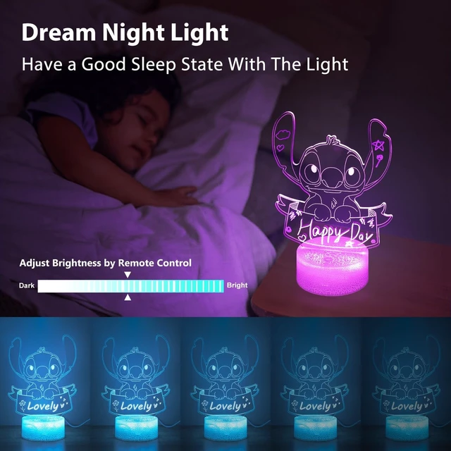 Alt view image 3 of 7 - Custom Night Light: 16 Colors DIY Personalized 3D Illusion Lamp with Remote Control, Anime Bedside Lamp, Merch Gifts Stuff for Girls Kids Room Decor Birthday Decorations Christmas Holiday