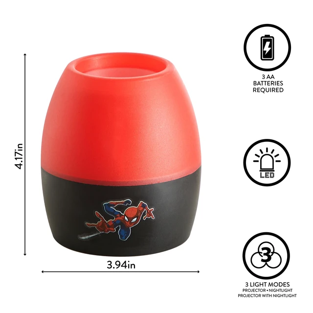 Alt view image 2 of 7 - Marvel Spiderman Scene Projection Kids Lamp and Nightlight
