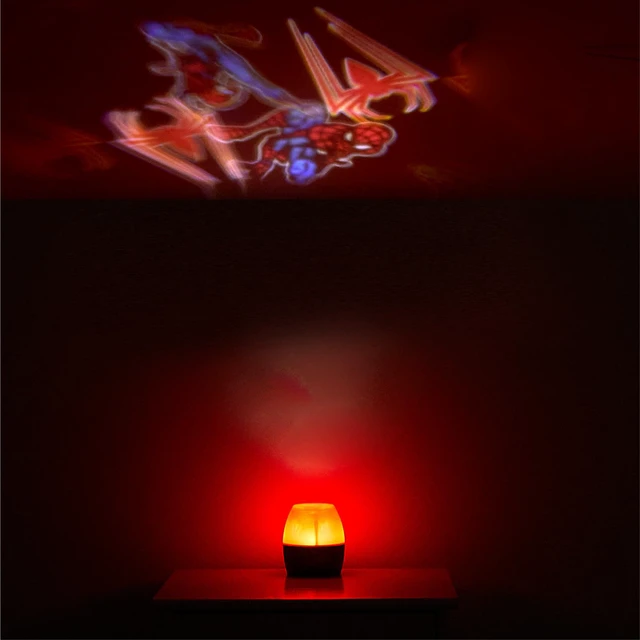 Alt view image 7 of 7 - Marvel Spiderman Scene Projection Kids Lamp and Nightlight