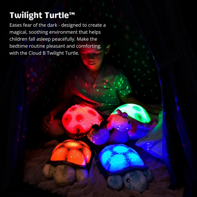 Alt view image 2 of 7 - Calming Nightlight Star Projector | Gentle Brightness | 3 Colors | 8 Constellations | Auto-Shutoff | Twilight Turtle Green