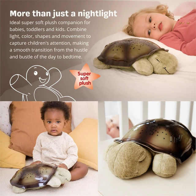 Alt view image 3 of 7 - Calming Nightlight Star Projector | Gentle Brightness | 3 Colors | 8 Constellations | Auto-Shutoff | Twilight Turtle Green