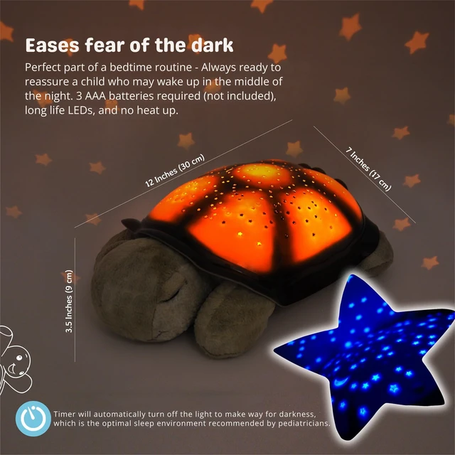 Alt view image 4 of 7 - Calming Nightlight Star Projector | Gentle Brightness | 3 Colors | 8 Constellations | Auto-Shutoff | Twilight Turtle Green