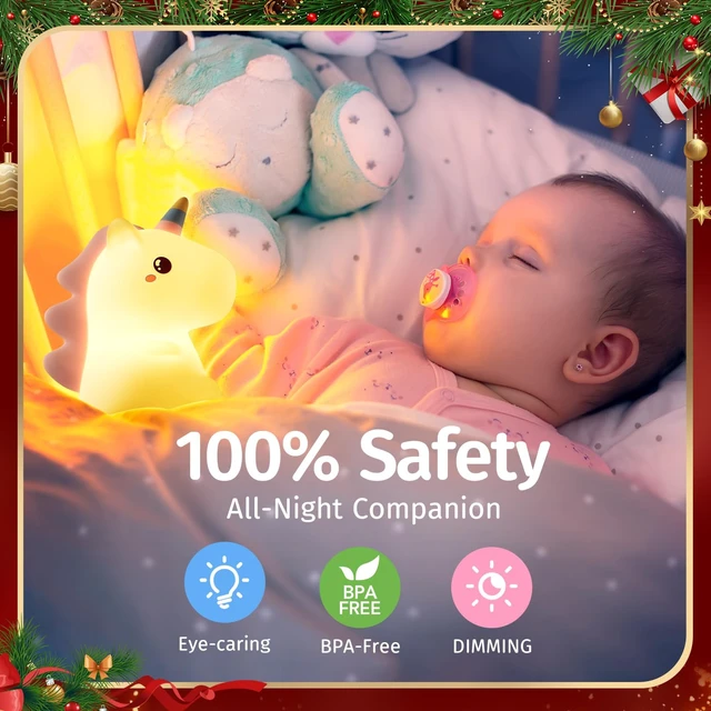 Alt view image 5 of 7 - Unicorn Night Light for Kids, 16 Colors & Remote Control Baby Night Light, Rechargeable Unicorn Lamp, Cute Gifts for Kids Gifts Teen Girl Gifts