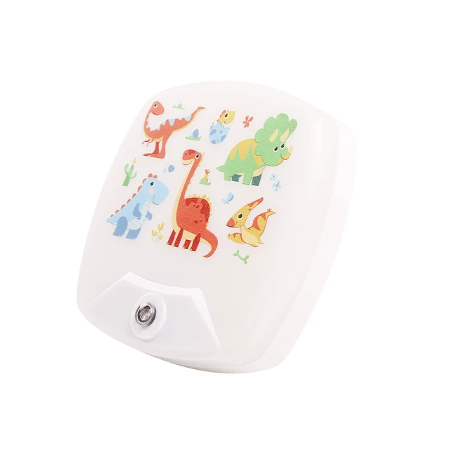 Alt view image 2 of 5 - 2 Pack - Cartoon Dinosaur LED Plug-in Night Light for Kids | Wall Lamp Take Good Care Children Sleep Light Sensor Auto Controlled Nightlights for Baby Nursing