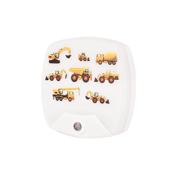 Alt view image 2 of 6 - 2Pack - Cartoon Engineering Vehicle LED Plug-in Night Light for Kids | Wall Lamp Take Good Care Children Sleep Light Sensor Auto Controlled Nightlights for Baby Nursing