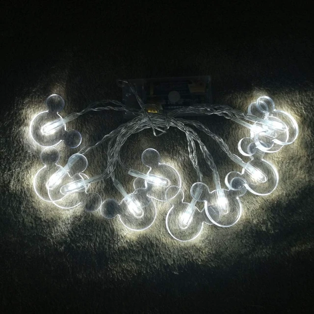 Alt view image 3 of 7 - 1.65m 10LEDs Decorative Cartoon Animal Mouse Night Mood Light Romantic Lamp for Home Indoor Bedroom Party Festival Décor(White)