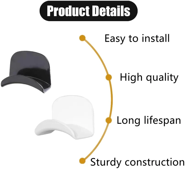 Alt view image 3 of 7 - 4 PCS Headphone Hanger Universal Headphone Hook Headphone Wall Mount Headphone Stand Headset Holder with Removable Self-Adhesive for All Headphone/Controller,Gaming Headset Mount Holder