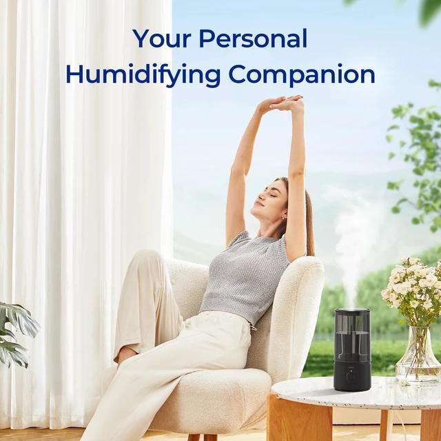 Alt view image 2 of 6 - Humidifiers for Bedroom, Cool Mist Humidifiers for Babies, 1.70L Quiet Ultrasonic Humidifier, Space-Saving, Filterless, Auto Shut Off - (0.45 Gallon, US 110V)