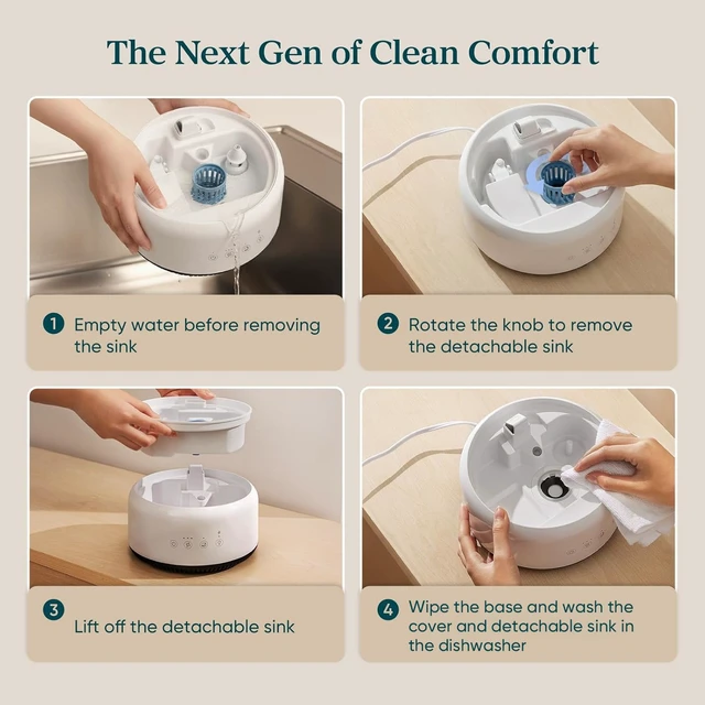 Alt view image 7 of 7 - Humidifiers for Bedroom 4.2L Top Fill for Large Room, NeoClassic 450 | 42H Runtime, Easy to Clean, 21dB Quiet Cool Mist for Baby, Plants, Night Light, Essential Oil Diffuser
