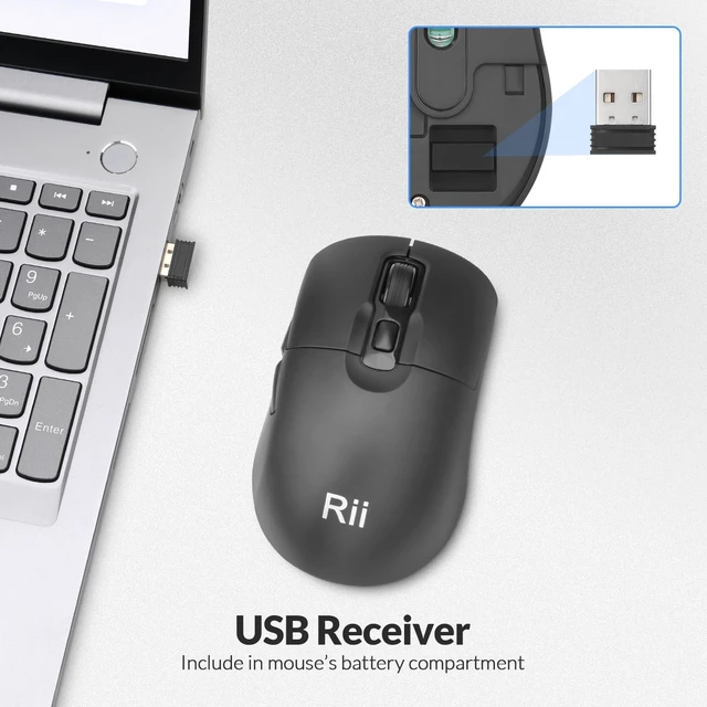 Alt view image 3 of 7 - Wireless Keyboard and Mouse Combo, 2.4G Full-Sized Silent Ergonomic Keyboard and Adjustable 5000 DPI Mouse, Wireless Keyboard Mouse Set for Computer, Laptop, PC, Mac, Windows