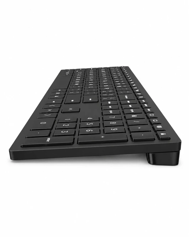 Alt view image 5 of 7 - 710 Wireless Keyboard and Mouse Combo, Slim Design with Silent Keys, 2.4GHz Lag-Free Connection, Multi-OS Compatible (Windows, Mac, Chrome) Black