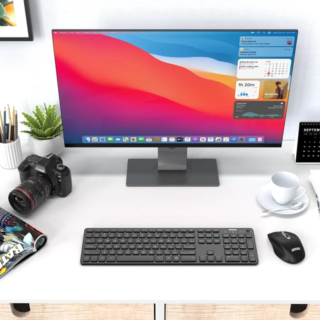 Alt view image 7 of 7 - 2.4G Wireless Keyboard and Mouse Combo Ultra Slim Full Size Keyboard Keyboard and Ergonomic Mice for Computer Desktop PC Laptop and Windows 11/10/8/7 Build in USB-C Rechargeable Battery