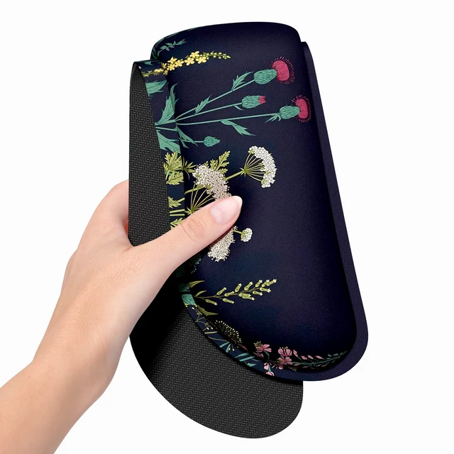 Alt view image 3 of 7 - Enlarge Keyboard Wrist Rest, Memory Foam Wrist Cushion for Desk Mat Support, Cute Pain Relief Keyboard Mouse Pad Rests Set with Non-Slip Base for Gaming Laptop Office Computer, Elegant Flower
