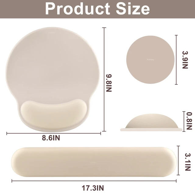 Alt view image 5 of 6 - Ergonomic Mouse Pad with Wrist Rest, Mouse Pads for Desk Wrist Support | Mouse Pad with Wrist Rest, Keyboard Wrist Rest, Wrist Pad, Wrist Support for Pain Relief, Ergonomic Office Supplies