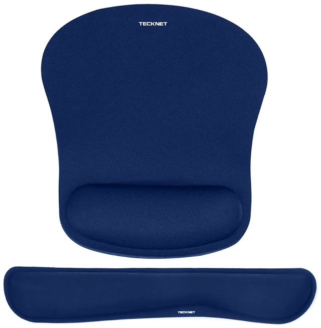 Main image of Keyboard Wrist Rest and Mouse Pad with Wrist Support, Memory Foam Set for Computer/Laptop/Mac, Lightweight for Easy Typing & Pain Relief Ergonomic Mousepad,Blue