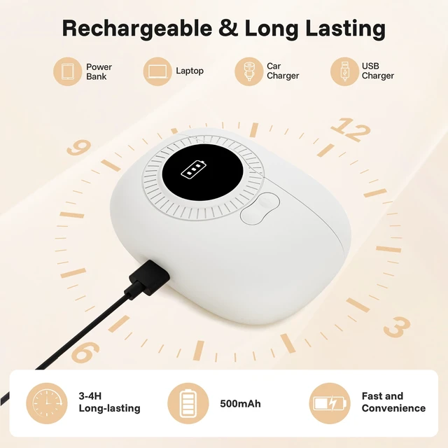 Alt view image 7 of 7 - Electric Nail Clippers for Seniors with LED Light & 5X Magnifier | 2-Speed Automatic Fingernail Trimmer with Nail File, Clipping Catcher and USB-C Charging, White