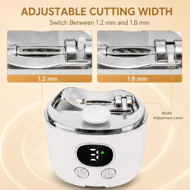 Alt view image 2 of 7 - Electric Nail Clippers for Seniors, Adjustable Dual Cutting Heads | 3-in-1 Trim, Grind & Polish, 3-Speed Rechargeable Clipper, LED Light, Magnifier, for Fingernails, Adults