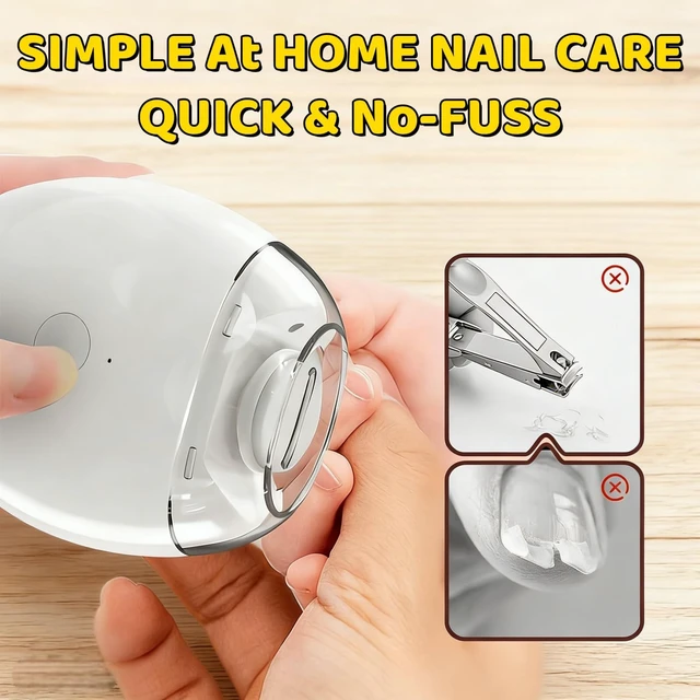 Alt view image 2 of 6 - Universal Auto Fingernail Grinder, Portable Electric Nail Clipper, 2026 New 3 in 1 One-Touch Nail Grinder with LED Light & 3 Speeds, Portable Silent Polishing Trimmer for Adults & Seniors