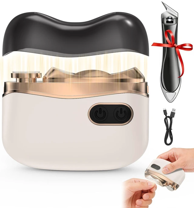 Main image of Electric Nail Clipper with Polishing & LED Light & Nail Clippings Storage | 4 in 1 Automatic Nail Trimmer Kit & Professional Ingrown Nail Clipper, Toenail Clipper for Seniors, Baby & Adults, Off-White
