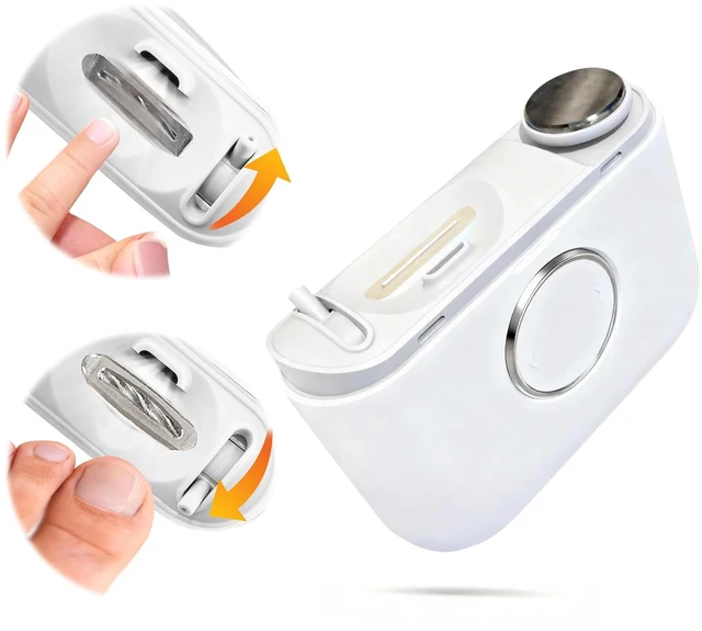 Main image of Adjustable Blade Opening Electric Nail Clipper & Trimmer for Thick Nail | Electric Nail Clippers for Seniors & Adults, Baby Electric Nail Trimmer, Automatic Nail Clipper for Fingernail & Toe, White