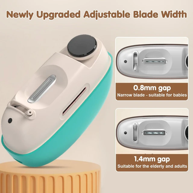 Alt view image 2 of 7 - Adjustable Blade Opening Electric Nail Clipper & Trimmer for Thick Nail | Electric Nail Clippers for Seniors & Adults, Baby Electric Nail Trimmer, Automatic Nail Clipper for Fingernail & Toe, Green