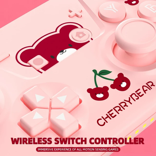 Alt view image 5 of 7 - Wireless Switch Pro Controller with Carrying Storage Case, Gamepad Remote for Switch Support NFC/Dual Vibration/Screenshot/Wake-up Function, Compatible with Switch/Switch Lite/OLED/PC, Pink