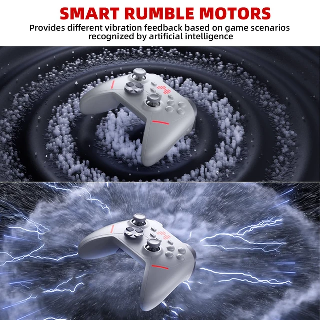Alt view image 5 of 7 - KP20 Wireless Game Controller with TMR Joysticks, 1000Hz, Hall Effect Triggers, Multi-Platform for PC/Switch/Steam/iOS/Android, Charging Dock Included