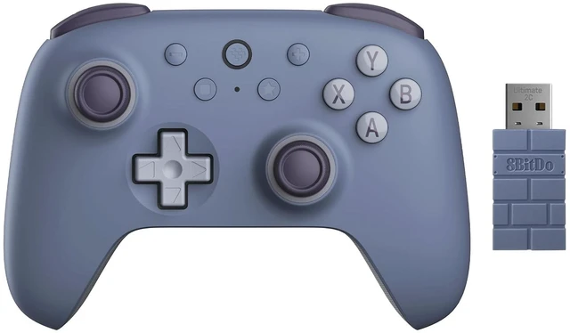 Main image of 8BitDo Ultimate 2C Wireless Controller for Windows PC&Android, Blueberry | Gamepad with Hall Effect Joysticks and Hall Triggers, 1000Hz Polling Rate, Remappable L4/R4 Bumpers
