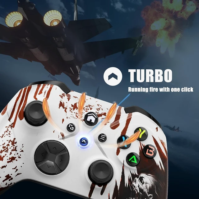Alt view image 6 of 7 - Wireless for Xbox Controller, for Xbox Series X/S, Xbox One, PC, Steam - Custom Special Edition with Vibration, Turbo, Programmable, Macro, 6 Gyro Axis, & 3.5mm Audio Jack
