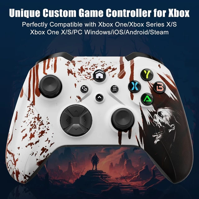 Alt view image 7 of 7 - Wireless for Xbox Controller, for Xbox Series X/S, Xbox One, PC, Steam - Custom Special Edition with Vibration, Turbo, Programmable, Macro, 6 Gyro Axis, & 3.5mm Audio Jack