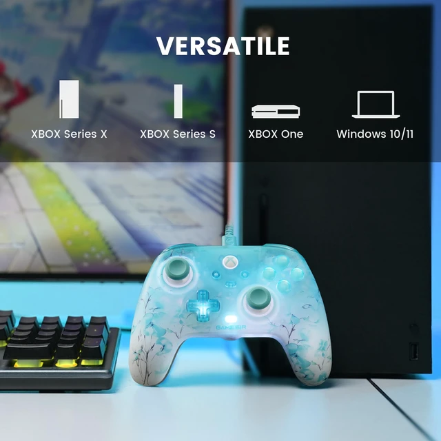 Alt view image 3 of 7 - T7 Pro Floral Wired XBOX Controller,Hall Effect,RGB,Trigger Stop,PC | Hall Effect Sticks & Triggers; 2 Remappable Back Buttons; Adjustable Trigger Stops; RGB Lighting Effects