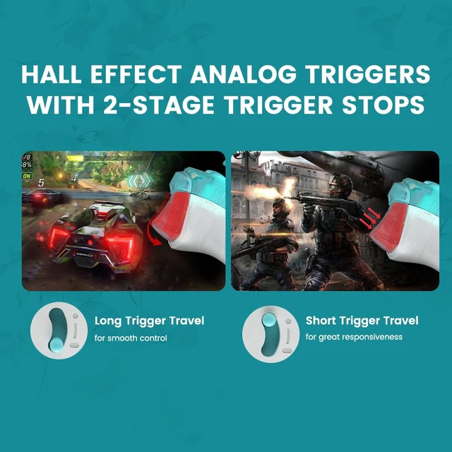 Alt view image 5 of 7 - T7 Pro Floral Wired XBOX Controller,Hall Effect,RGB,Trigger Stop,PC | Hall Effect Sticks & Triggers; 2 Remappable Back Buttons; Adjustable Trigger Stops; RGB Lighting Effects