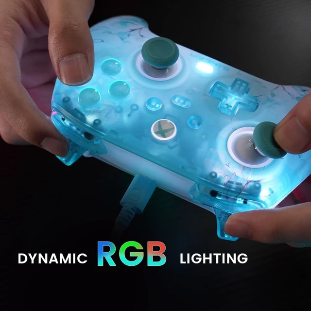 Alt view image 4 of 7 - T7 Pro Floral Wired XBOX Controller,Hall Effect,RGB,Trigger Stop,PC | Hall Effect Sticks & Triggers; 2 Remappable Back Buttons; Adjustable Trigger Stops; RGB Lighting Effects