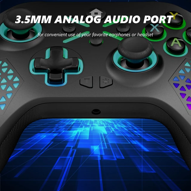 Alt view image 7 of 7 - RGB Wireless Controller for Xbox Series X|S, Xbox One & Windows 10/11, Gaming Gamepad with Hall Trigger, Turbo, Macro, 3.5mm Audio Jack, 2.4GHz Adapter