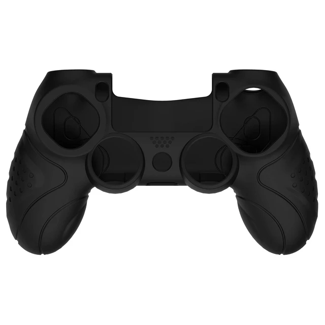 Alt view image 2 of 7 - Guardian Edition Black Ergonomic Soft Anti-Slip Controller Silicone Case Cover for ps4, Rubber Protector Skin with Joystick Caps for ps4 Slim/Pro Controller
