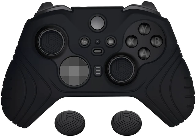 Main image of Samurai Edition Anti Slip Silicone Case Cover for Xbox Elite Wireless Controller Series 2 Core, Ergonomic Soft Rubber Skin Protector for Xbox Elite Series 2 with Thumb Grip Caps - Black