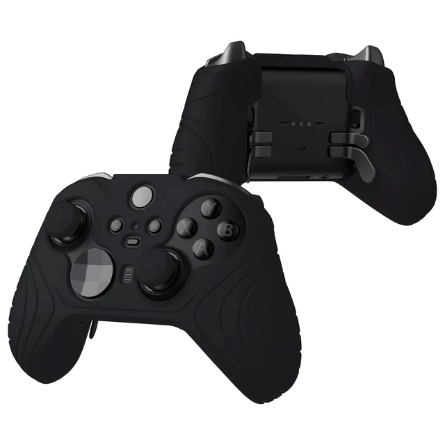 Alt view image 6 of 7 - Samurai Edition Anti Slip Silicone Case Cover for Xbox Elite Wireless Controller Series 2 Core, Ergonomic Soft Rubber Skin Protector for Xbox Elite Series 2 with Thumb Grip Caps - Black