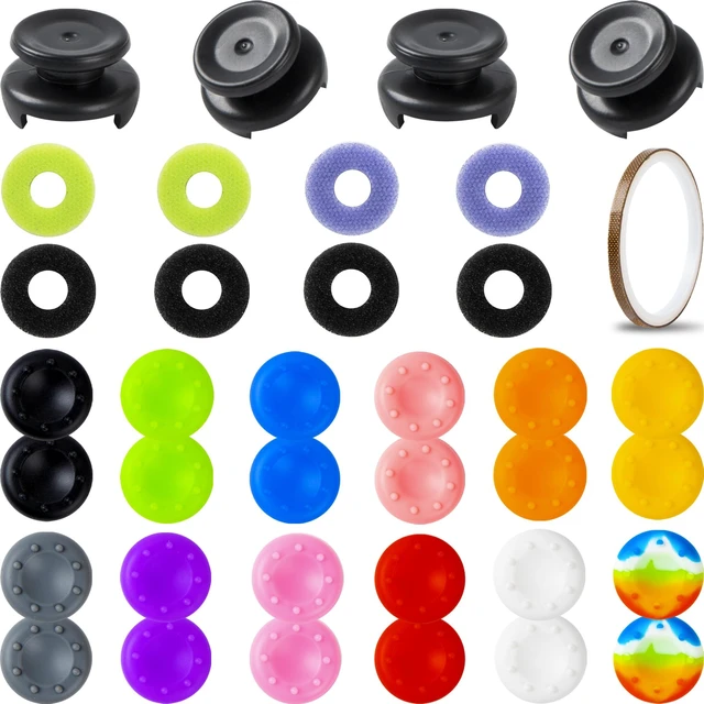 Main image of Controller Accessories for PS5 Thumb Grips Joystick caps w/high thumbstick Extender, Joystick Replacement Covers, Analog Stick Precision Rings, aim Boost kit Stuff attachments for PS4 Solid Color