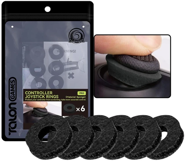 Main image of Joystick Precision Rings, Aim Assist Target Motion Control Compatible with PS4, PS5, Xbox Series X/S, Xbox One, Xbox 360, Switch Pro and Scuf Controller (Black - Hard - 8H)