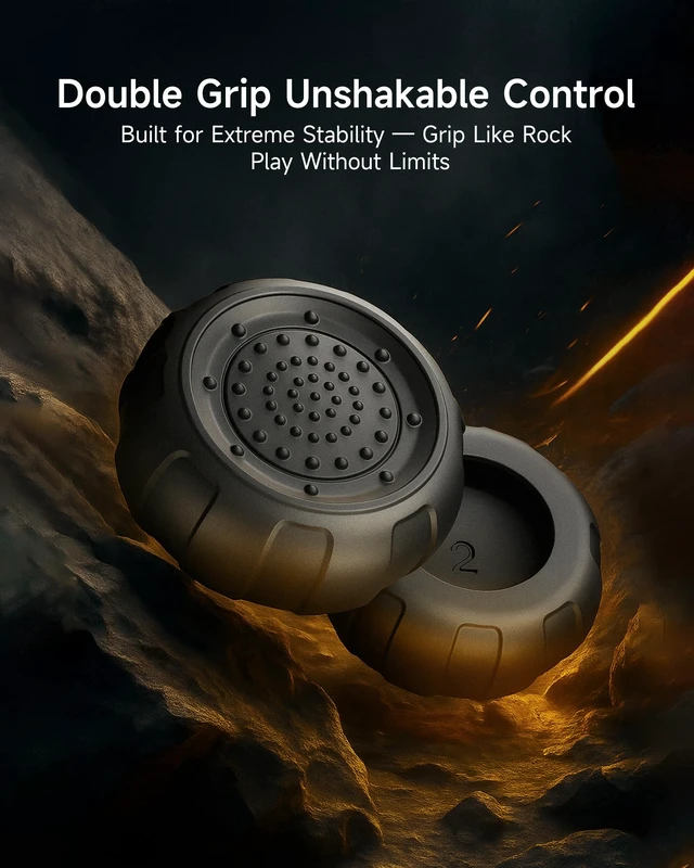 Alt view image 6 of 7 - Switch 2 Thumb Grips Compatible with Nintendo Switch 2 (2025)-6pcs 3 Heights Enhanced Gaming Grip Set, Silicone Joystick Caps, Comfortable Controller Stick Cover Gifts for Boys & Gamers, Black