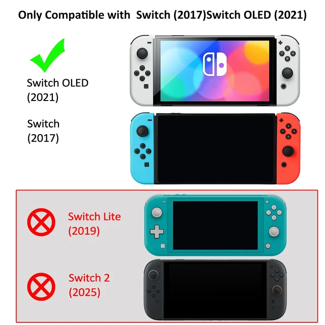 Alt view image 2 of 7 - Silicone Ergonomic Protective Case for Nintendo Switch/Switch OLED Controllers with 2 Silicone Thumb Grips, Cute Bunny & Flower Design, Green