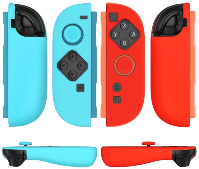 Main image of JoyCon Cover for Nintendo Switch 2 Controller Case, Red/Blue | 2-Piece Anti-Slip Skin Set for Left and Right Joy-Con 2 Controllers with Matching Thumb Grip Caps; Controllers Not Included