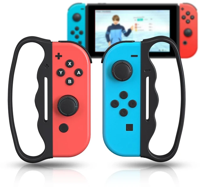 Main image of Fitness Boxing 3 Grips, Size: For Switch 1/OLED | Color: Black | Secure Joy-Con fit, sweat-resistant ergonomic handles, quick setup
