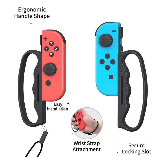 Alt view image 7 of 7 - Fitness Boxing 3 Grips, Size: For Switch 1/OLED | Color: Black | Secure Joy-Con fit, sweat-resistant ergonomic handles, quick setup