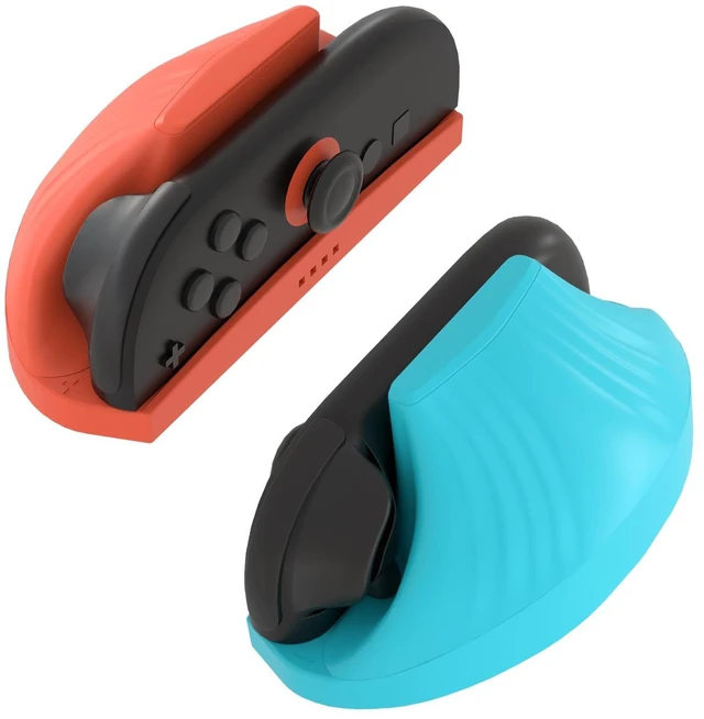 Main image of 2Pack Ergonomic Gaming Controller Mouse for Joycon 2 Grip,Left & Right Hand Grip Set for Nintendo Switch 2 2025-Enhanced Targeting (Orange Blue)