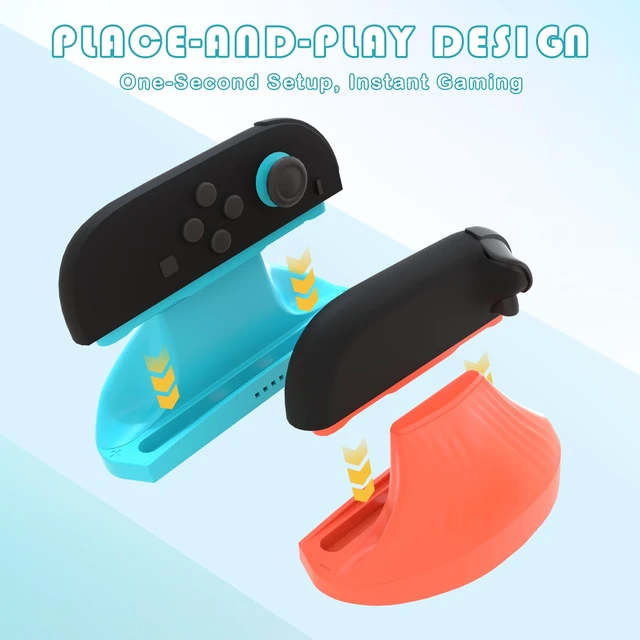 Alt view image 4 of 7 - 2Pack Ergonomic Gaming Controller Mouse for Joycon 2 Grip,Left & Right Hand Grip Set for Nintendo Switch 2 2025-Enhanced Targeting (Orange Blue)