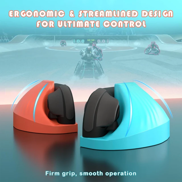 Alt view image 5 of 7 - 2Pack Ergonomic Gaming Controller Mouse for Joycon 2 Grip,Left & Right Hand Grip Set for Nintendo Switch 2 2025-Enhanced Targeting (Orange Blue)