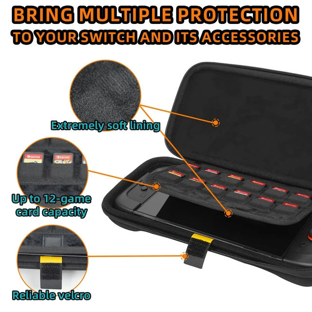 Alt view image 2 of 7 - NexGrip Ergonomic Grip & Carring Case Set for Nintendo Switch 2 Joycons, Grip Case Compatible with Joy Con 2 Controller, Compatible with Switch 2 Joycon, Switch 2 Accessories - Black