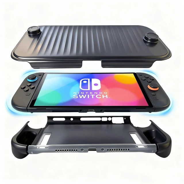 Alt view image 3 of 6 - Shockproof Protective Case for Nintendo Switch 2 (2025 Model), Compact and Portable, Ultimate Protection for Home and Travel, Black